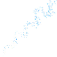 Blue snowflakes blizzard in the darkness