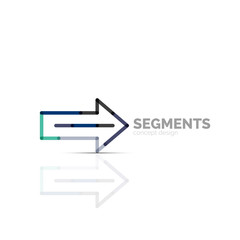 Arrow icon vector logo. Company branding element