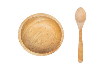 Wood bowl and spoon