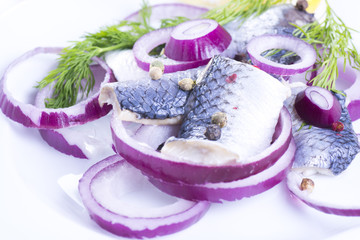 Herrings on a plate