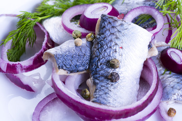 Herrings on a plate
