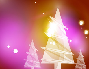 Christmas yellow abstract background with white transparent snowflakes