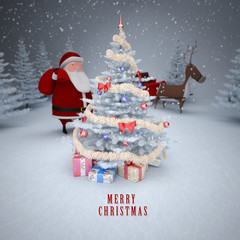 Santa with Bag of Gifts