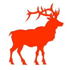 Deer vector silhouette
