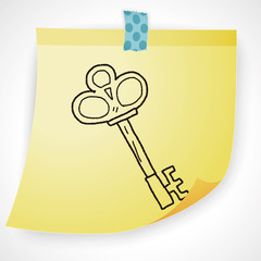 old key doodle