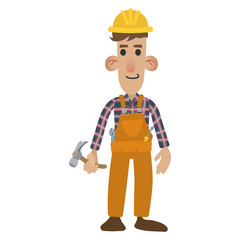 Construction worker cartoon