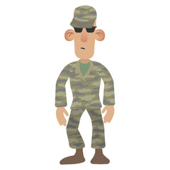 Cartoon soldier man