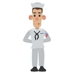 Fototapeta premium Sailor cartoon icon
