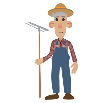 Farmer cartoon icon