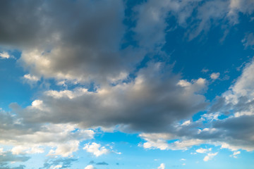 Cloudy blue sky abstract background