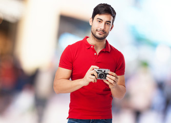 man with a camera