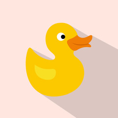 Duck toy flat icon