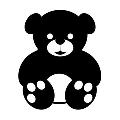 Bear toy simple icon