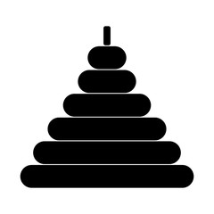 Pyramid toy simple icon