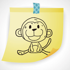 Chinese Zodiac monkey doodle drawing