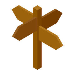 Signpost isometric 3d icon