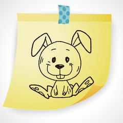 Chinese Zodiac rabbit doodle drawing