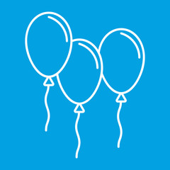 Balloons thin line icon