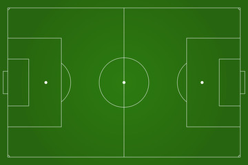 Soccer field. Green football stadium Top view.