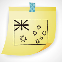 australia flag doodle