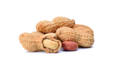 Dried peanuts in closeup