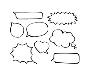 Vector set of speech bubble 