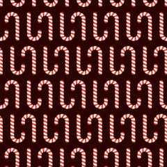 Christmas Background with Candy Cane Pattern. Vector