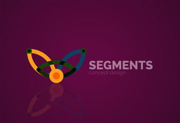 Vector outline minimal abstract geometric logo