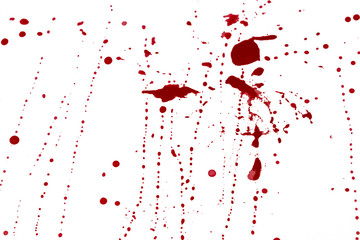 Blood splashed white background