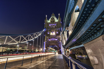 Tower Bridge, London at night.