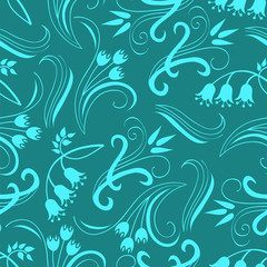 Blue floral background