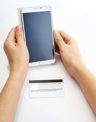 Buying with credit card via smartphone