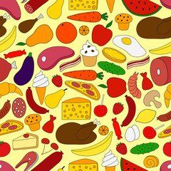 Food. Seamless background.