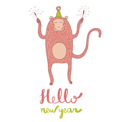 hand drawn vector illustration for Chinese new year