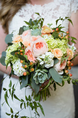 Obraz na płótnie Canvas Bridal Wedding Bouquet Flowers