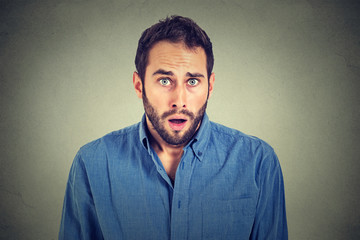 Fototapeta premium portrait of surprised man