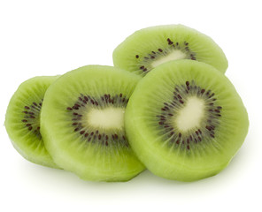 Fototapeta premium sliced Kiwi fruit isolated on white background cutout