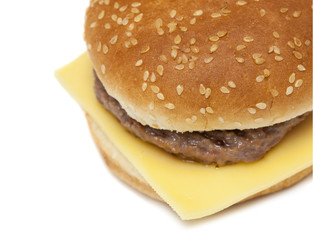 cheese burger isolated on white background