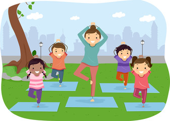 Stickman Kids Outdoor Yoga