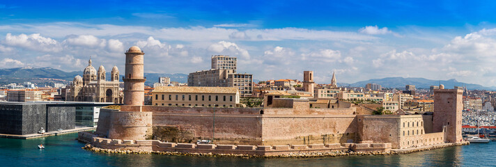 Saint Jean Castle and Cathedral de la Major  in Marseille