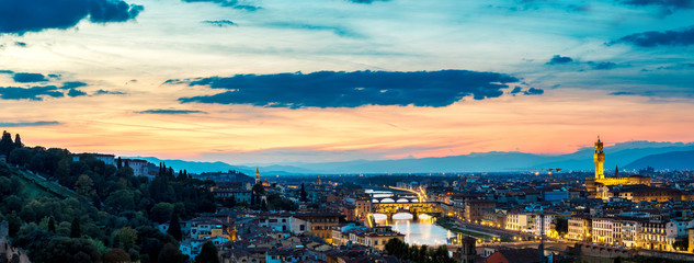 Obraz premium Panoramic sunset in Florence
