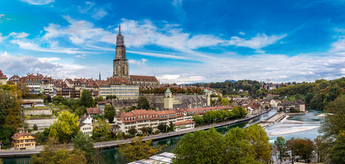 Naklejka premium Bern and Berner Munster cathedral