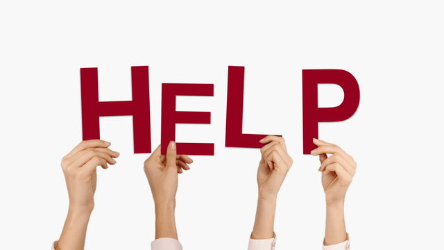 Hands holding up help