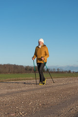 Fototapeta na wymiar Active woman exercising outdoor.