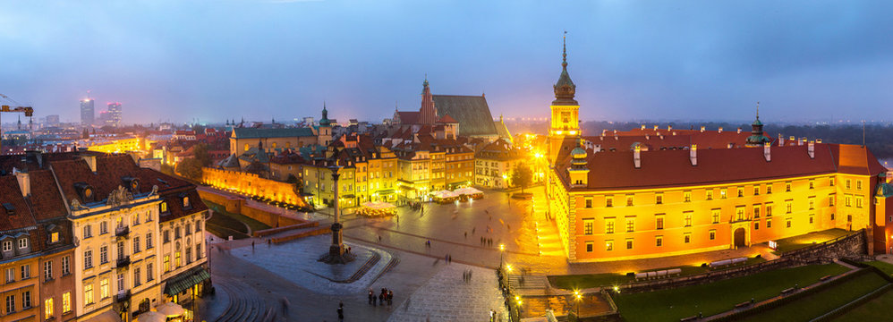 Fototapeta Panoramic view of Warsaw