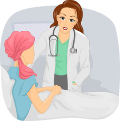 Girls Doctor Cancer Patient