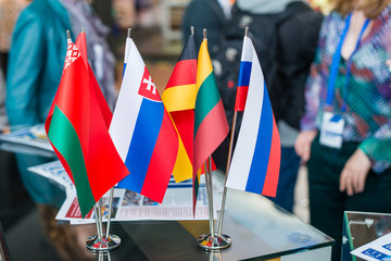 flags of the states of Belarus, Russia, Slovakia, Germany, Lithu