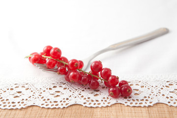 Red currant on the table