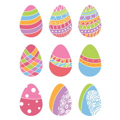 Set of Easter eggs. Vector
