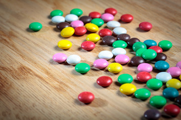 Color button candies